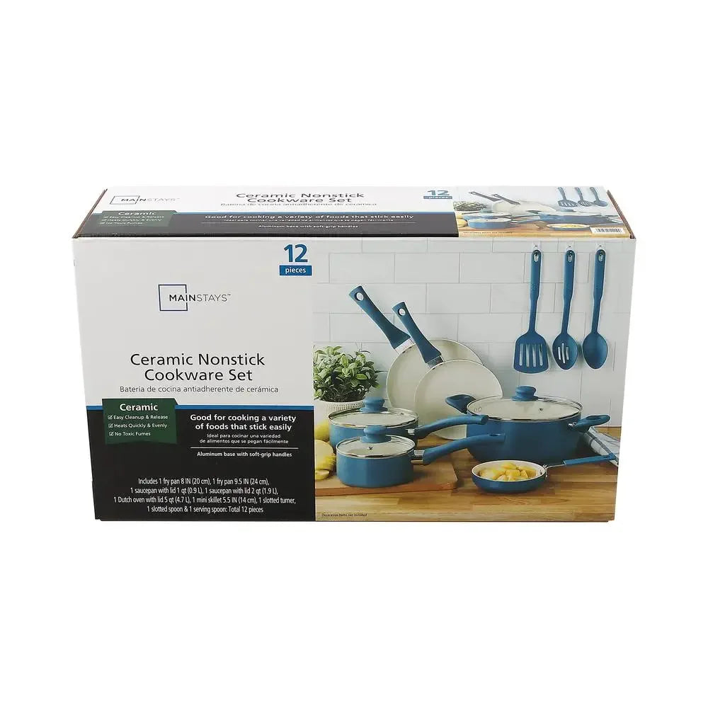 12 pc Corsair Blue Cookware Set