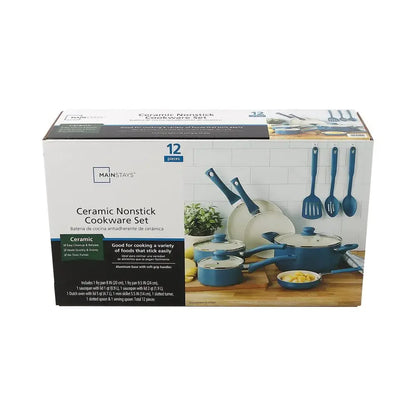 12 pc Corsair Blue Cookware Set