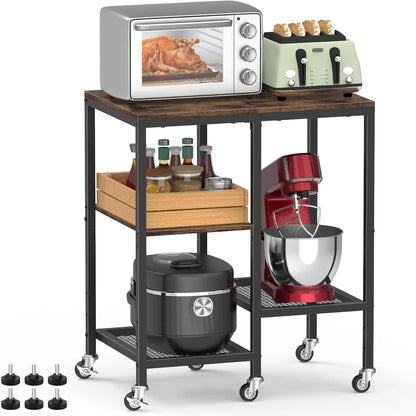 4-Tier Rolling Microwave Cart