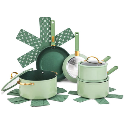 12 Piece Granite Cookware Set w/Lids