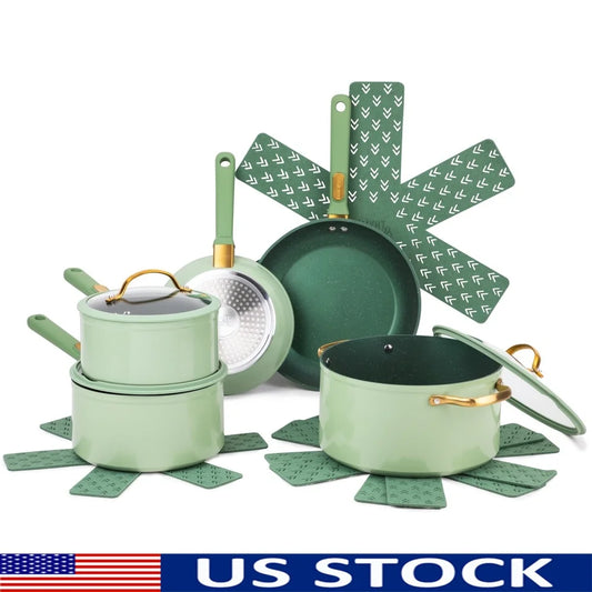 12 Piece Granite Cookware Set w/Lids