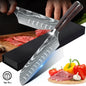 7 Inch Santoku Knife Laser Damascus Stainless Steel