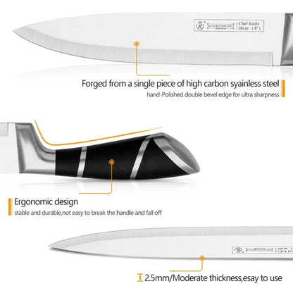 9 Pc Kitchen Knife Set With Sharpener