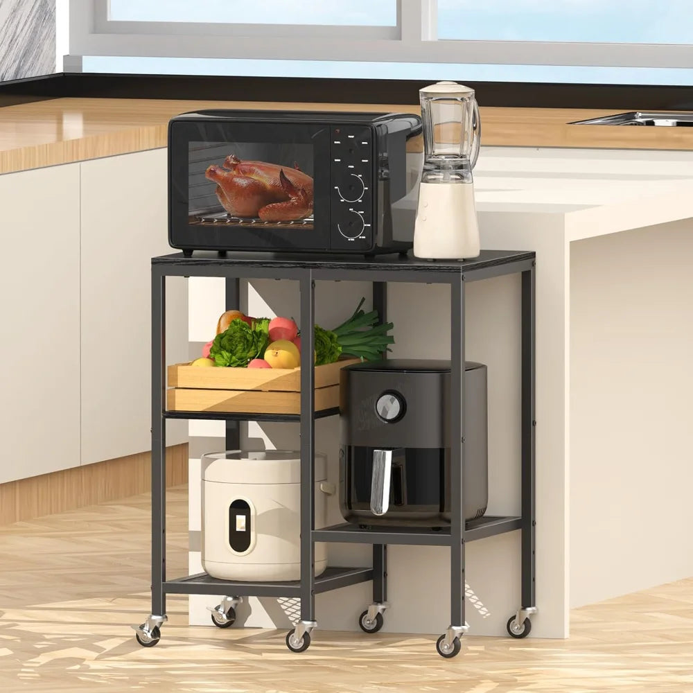4-Tier Rolling Microwave Cart