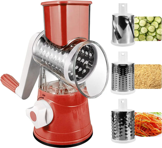 Rotary Grater/Slicer Red