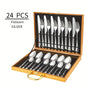 24pcs Stainless Steel Flatware Set w/Case