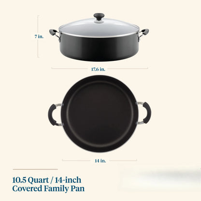 14" Nonstick Pan Large Cookware With Lid
