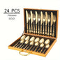 24pcs Stainless Steel Flatware Set w/Case
